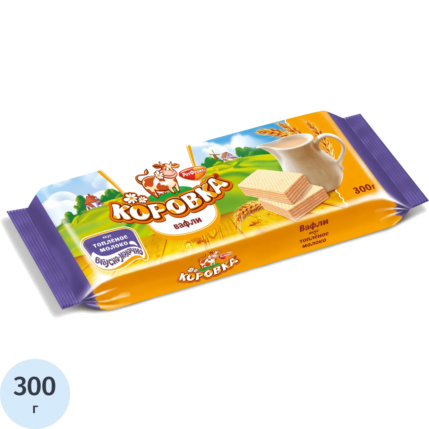 Вафли Коровка вкус топленое молоко, 300г, 1577506К