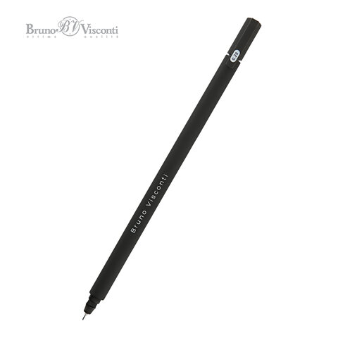 Ручка гелевая BRUNO VISCONTI "Super Slim Black", СИНЯЯ, узел 0,28 мм, линия 0,2 мм, 20-0398
