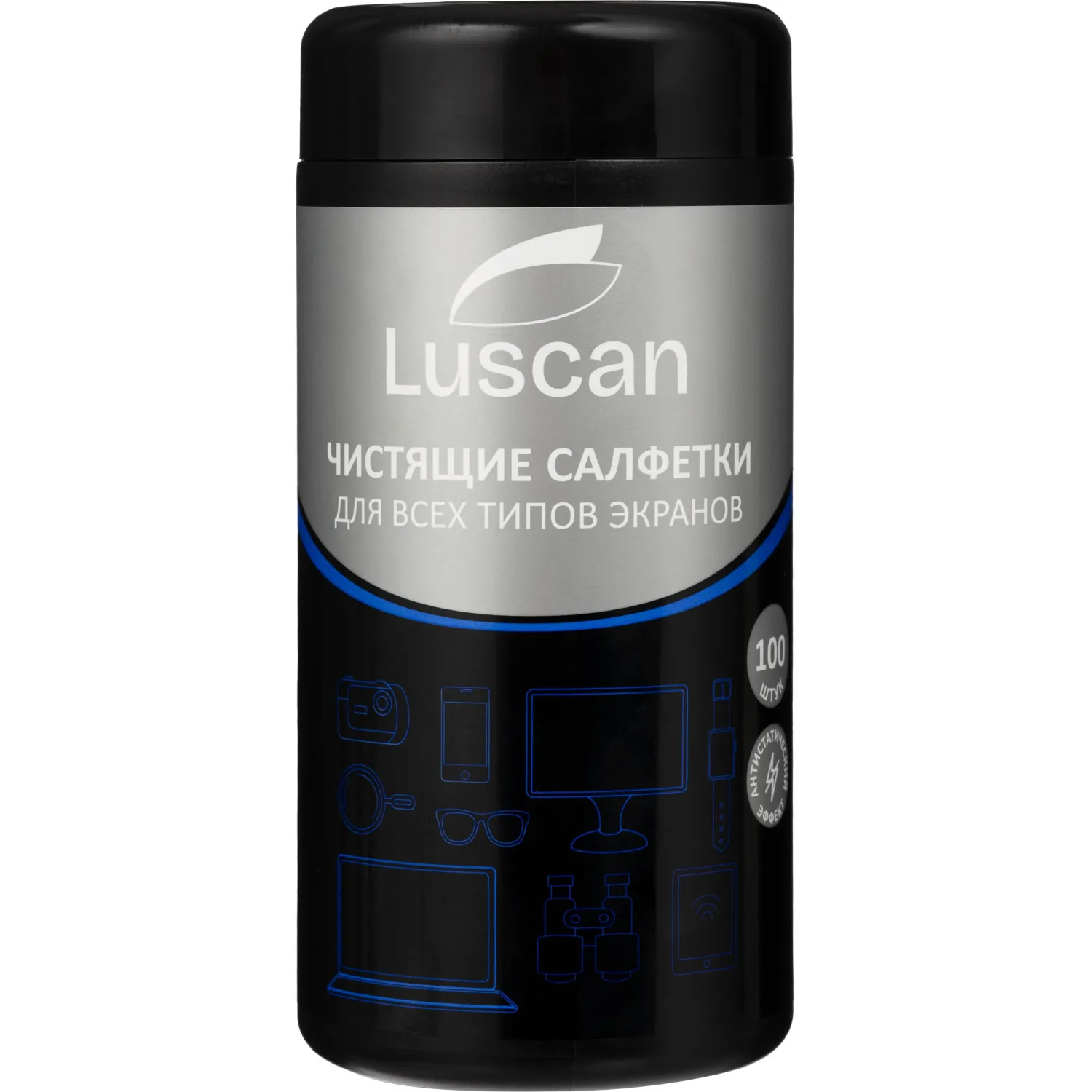 Салфетки д/экранов Luscan, туба, пов/пл, 100 шт, 130х150, 1092866К