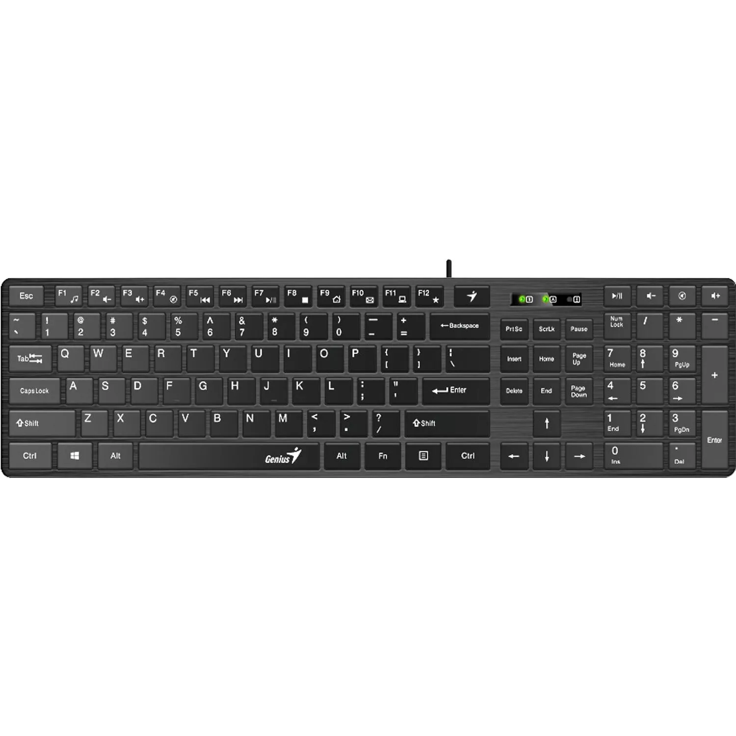 Клавиатура Genius SlimStar 126, USB, 104 , 1.5 м. черный, 1603541К
