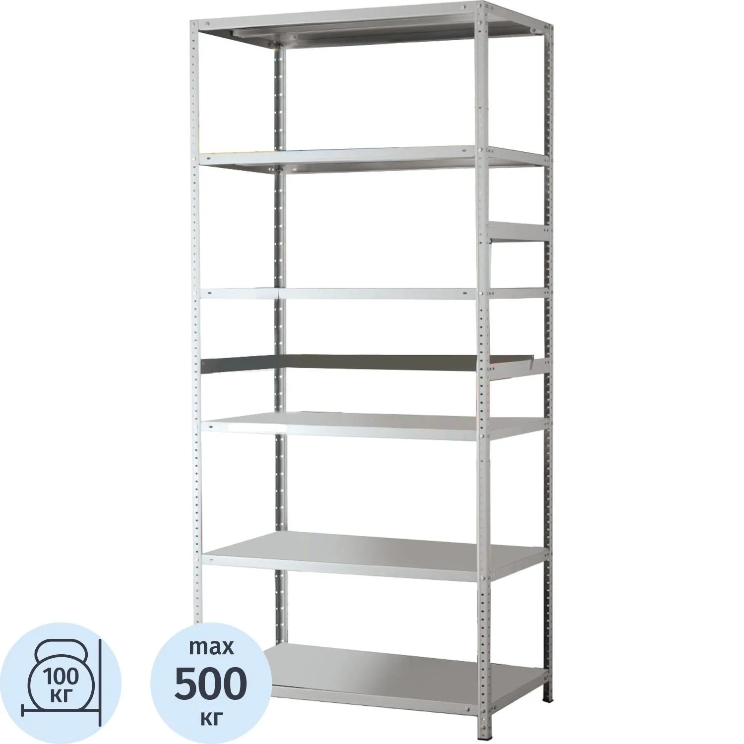 Стеллаж металлический 1L5_ MS Standart 200/100x40/6 полок, 1828470К