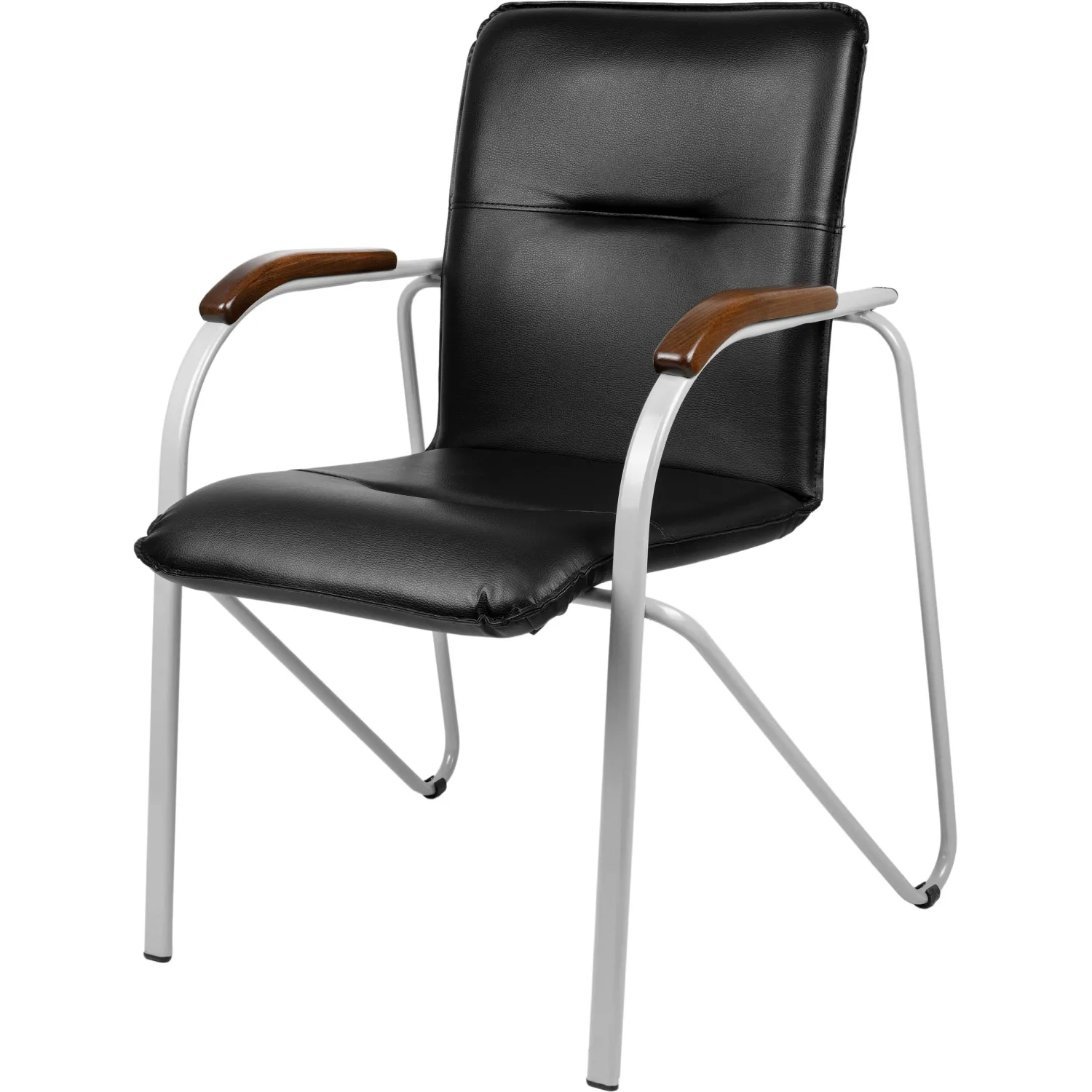 Конференц-кресло UA_EChair SAMBA Silver к/з черн./орех (V-4 1.031), 1766838К