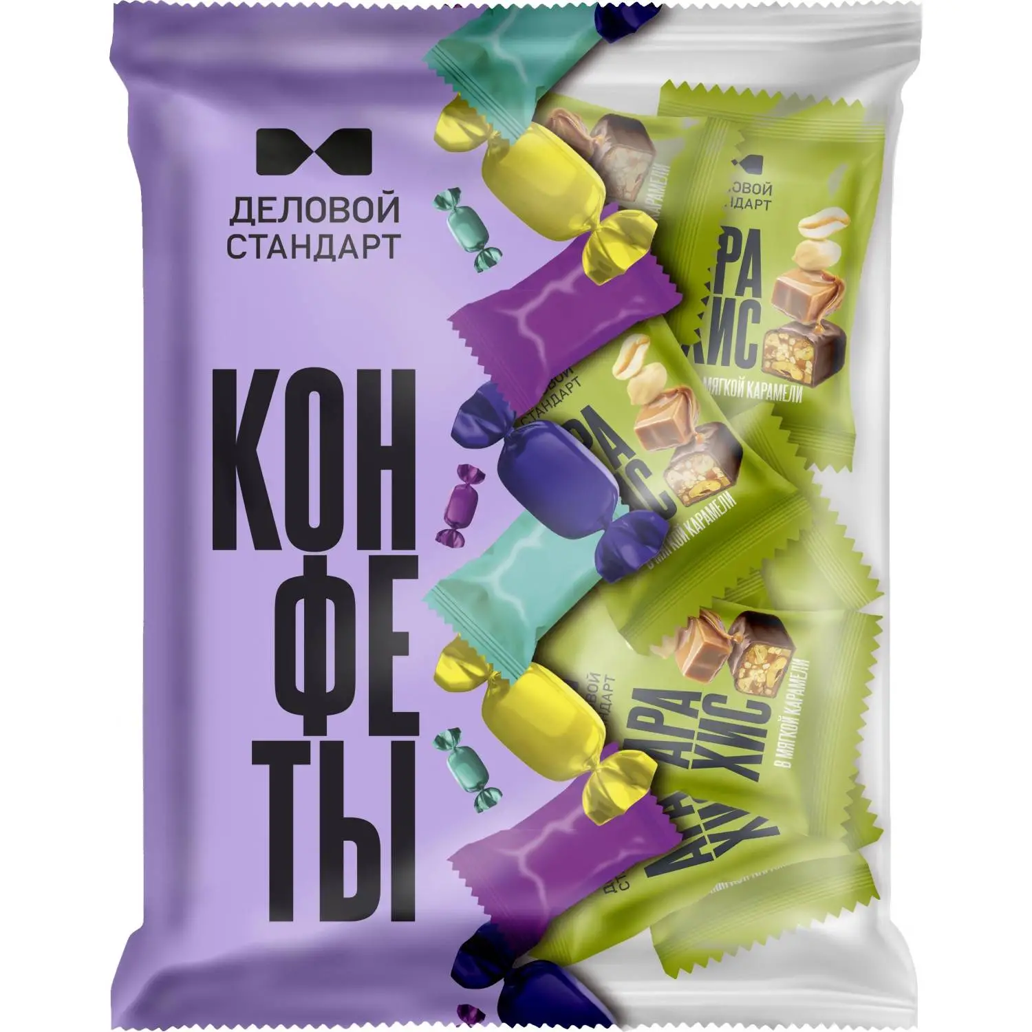 Конфеты глазированные Деловой Стандарт арахис в мягкой карамели, 700г, 2223396К