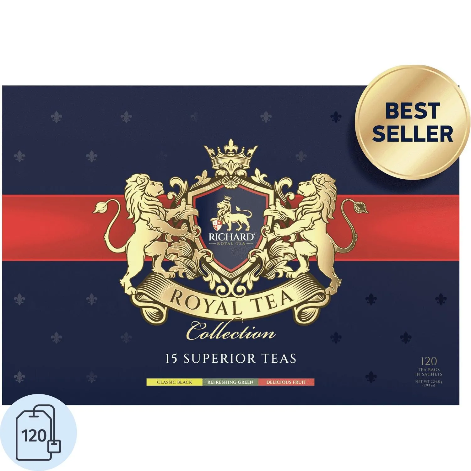 Чай Richard Royal Tea Collection ассорти 15 видов, 120 сашет, 1058726К