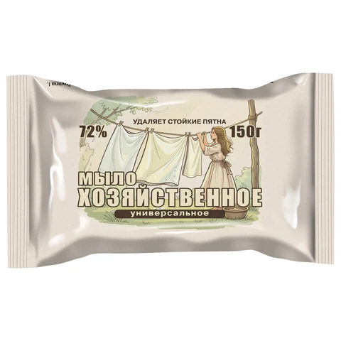 Мыло хозяйственное 72% 150 г КМЗ "Универсальное"
