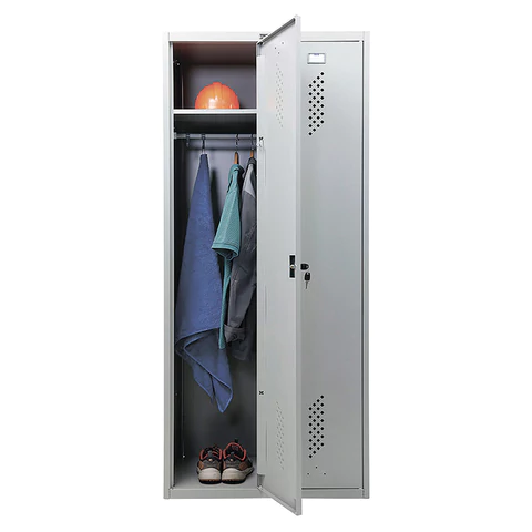 Шкаф металлический для одежды ПРАКТИК "ML/LS-21-80", двухсекционный, 1830х800х500 мм, 35 кг, разборный