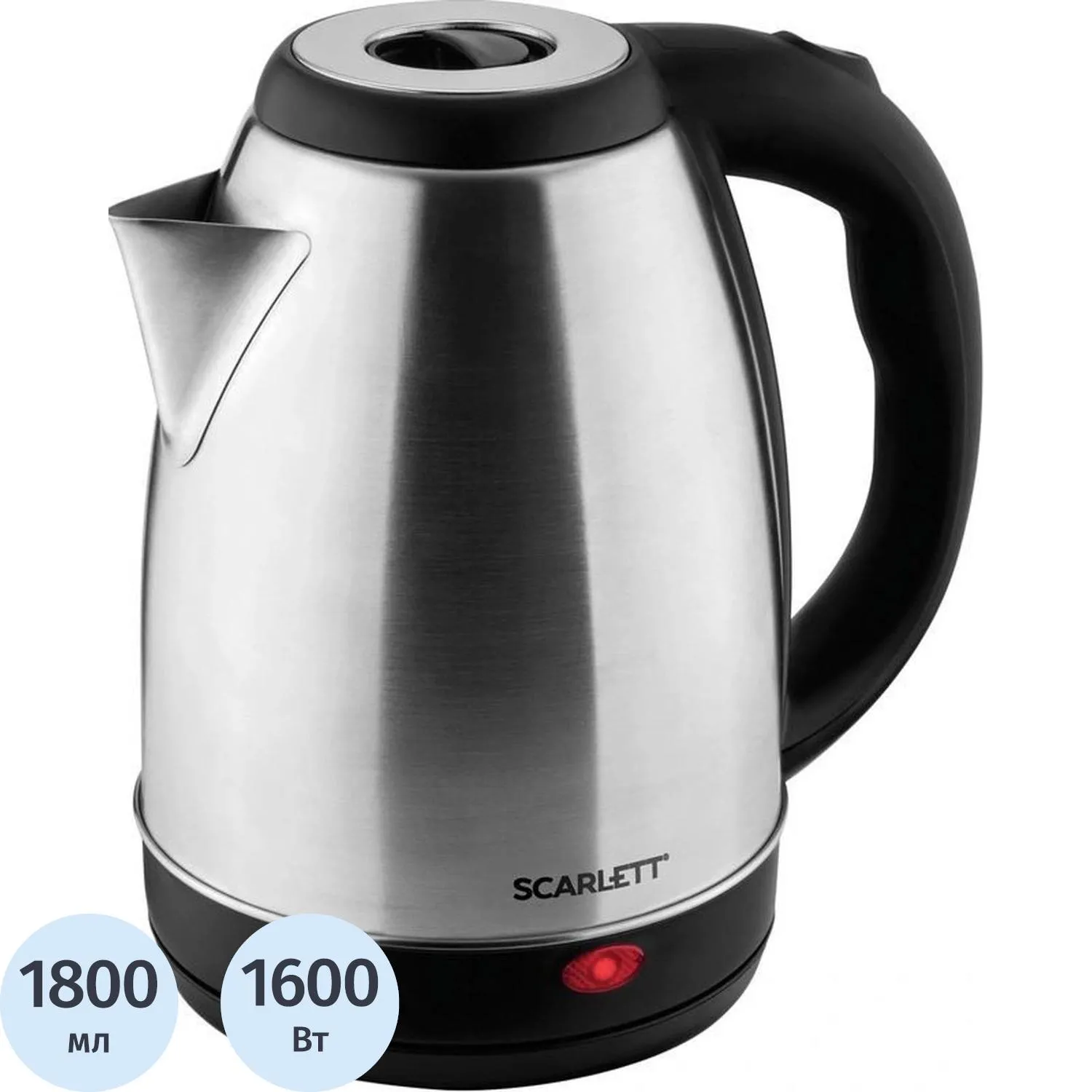 Чайник электрический SCARLETT SC-EK21S51, сталь, 1500Вт, 1.8л, 1494121К