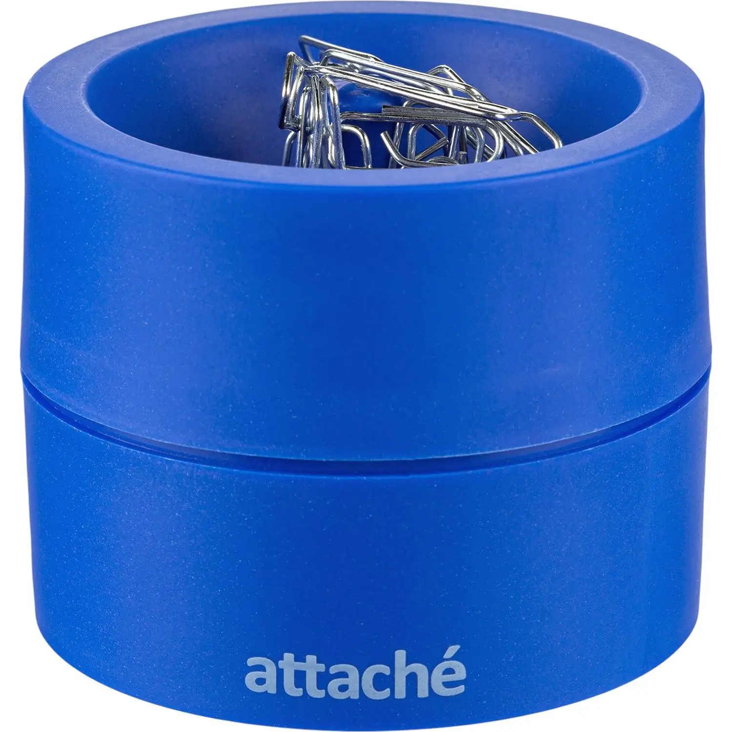 Скрепочница магнитная Attache, груглая, цвет синий, 809695К