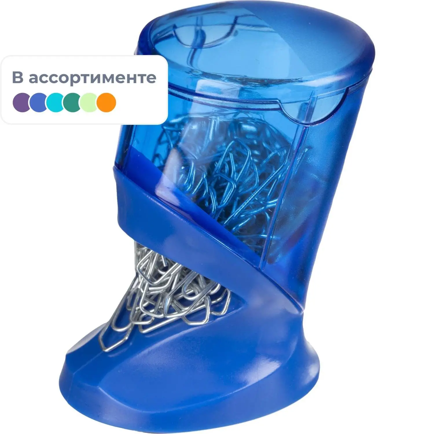 Скрепочница магнитная башня 200109, цвет ассорти, 258968К