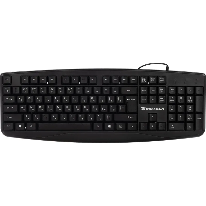 Клавиатура E-KB721 черная, USB, 104кн BT-JKB-003/E-KB721, 1637445К