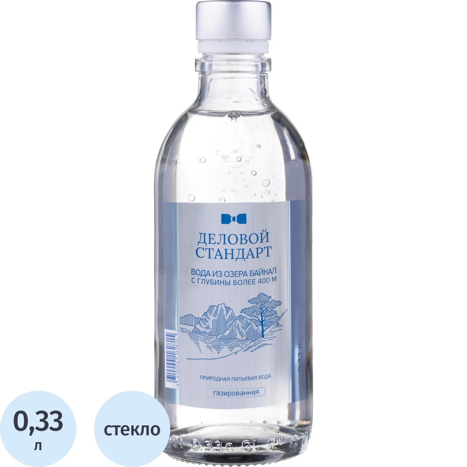 Вода питьевая Деловой Стандарт газ стекло 0,33л (Legend of Baikal), 2033746К