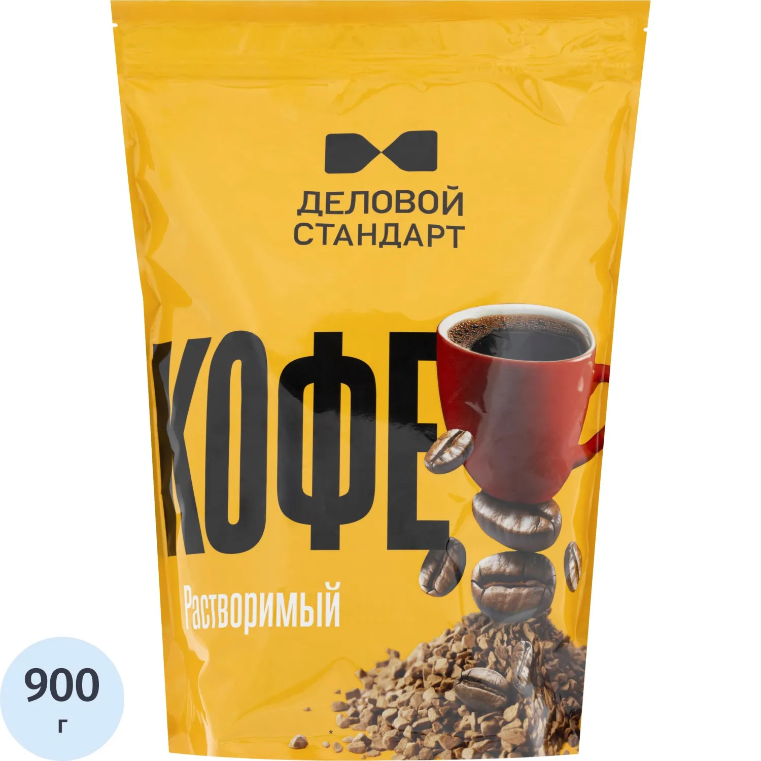Кофе Деловой стандарт растворимый дой-пак, 900г, 2111581К