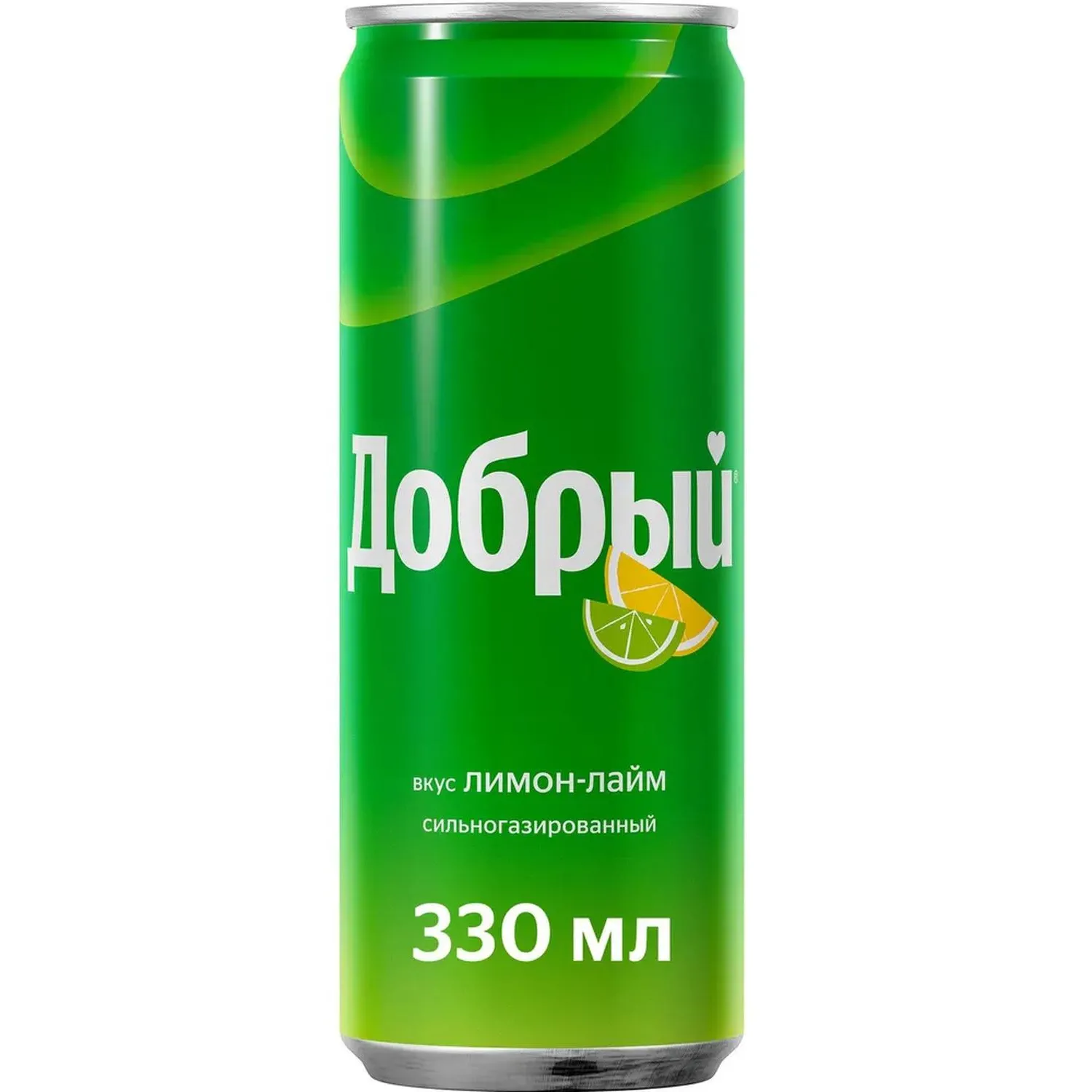 Напиток Добрый Лимон-лайм, газ ж/б 0,33л, 2093076К