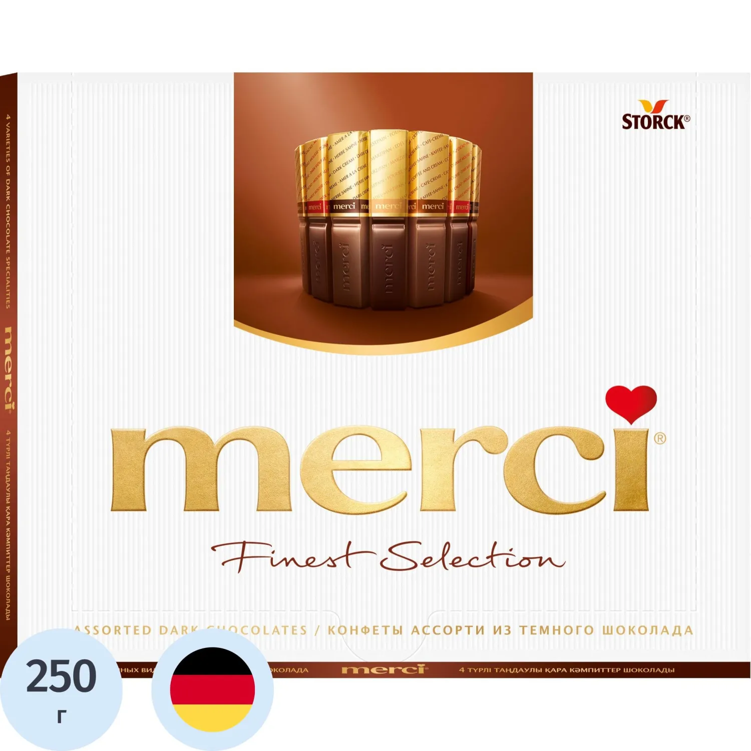 Конфеты Merci темный ассорти, 250г, 863935К