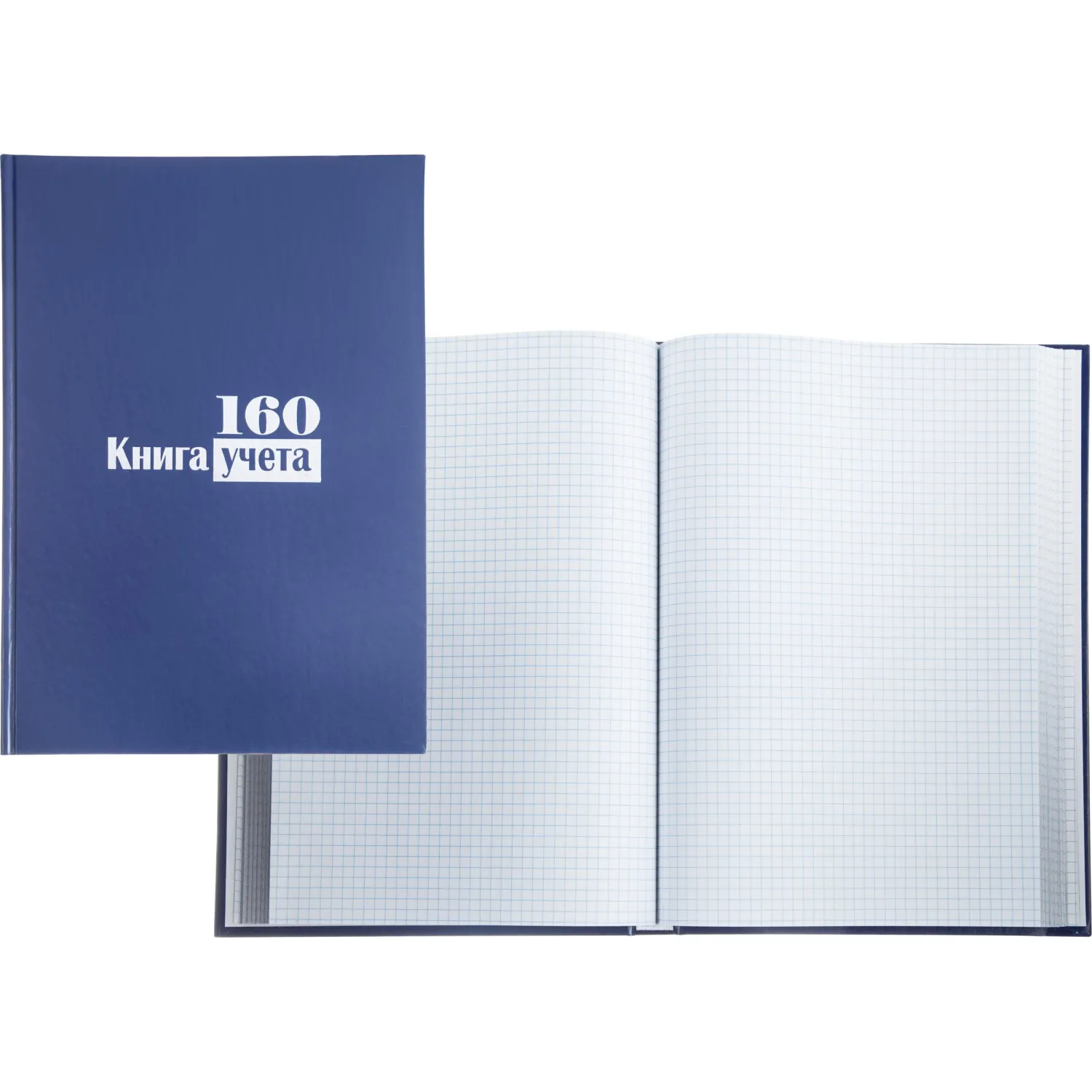 Книга учета -160л. в клетку офсет, обл. бумвинил, 889246К