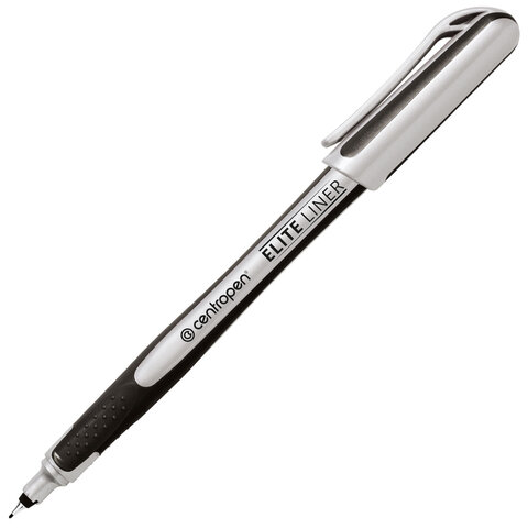 Ручка капиллярная (линер) ЧЕРНАЯ CENTROPEN "Elite liner", линия 0,3 мм, 4721, 247210112