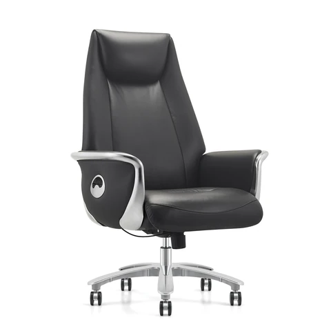 Кресло HAWASAN (ХАВАСАН) PREMIUM EX-800, до 200 кг, синхромеханизм, алюминий, экокожа, черное, 533234