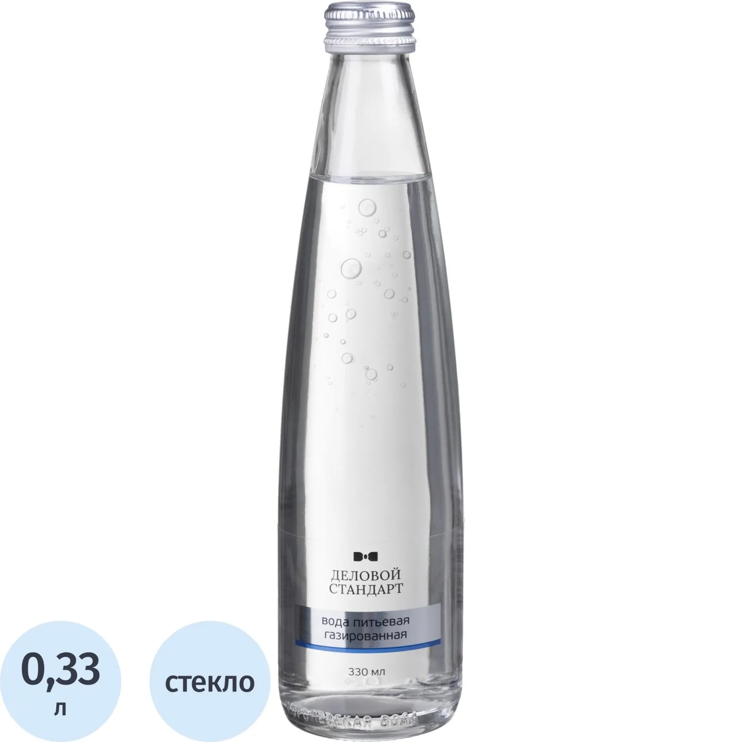 Вода питьевая Деловой Стандарт газ стекло 0,33л, 1984279К
