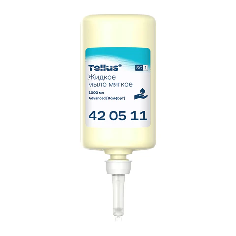 Картридж с жидким мылом одноразовый Tellus/TORK (Система S1) Advanced, 1 л, мягкое, 420511