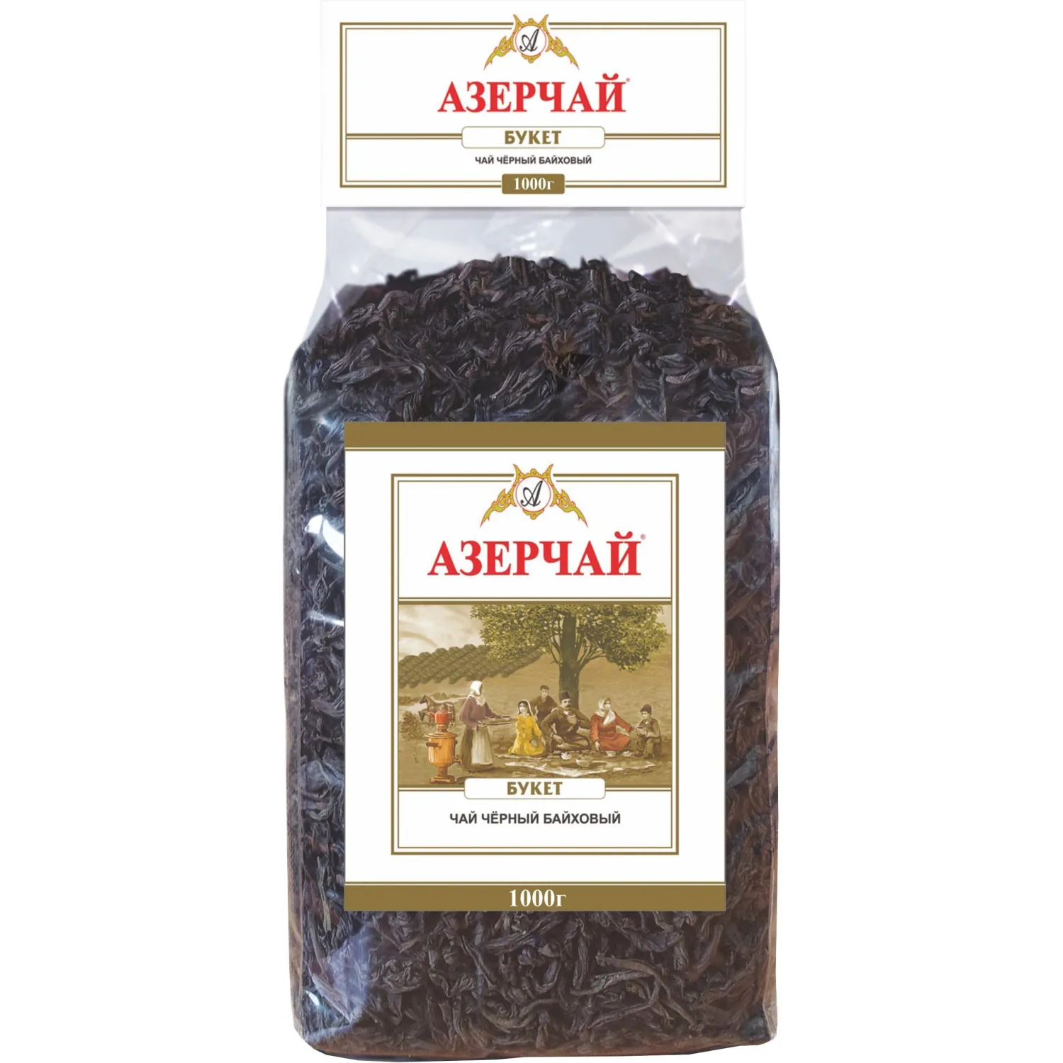 Чай Азерчай БУКЕТ черный крупнолистовой прозрачная упаковка, 1кг 110819, 1245679К