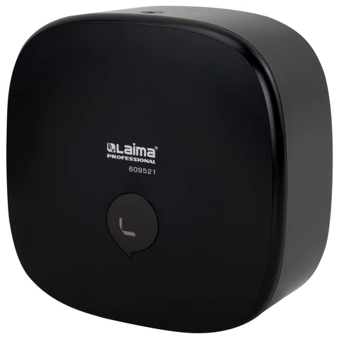 Диспенсер для туалетной бумаги LAIMA PROFESSIONAL PREMIUM BLACK (Система T2), малый, черный, ABS-пластик, 609521