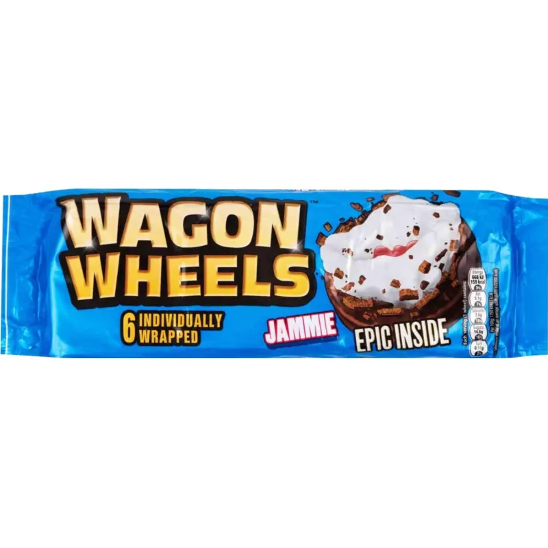 Печенье Wagon Wheels Jammie бисквитное с суфле и джемом, 228,6г, 2351919К