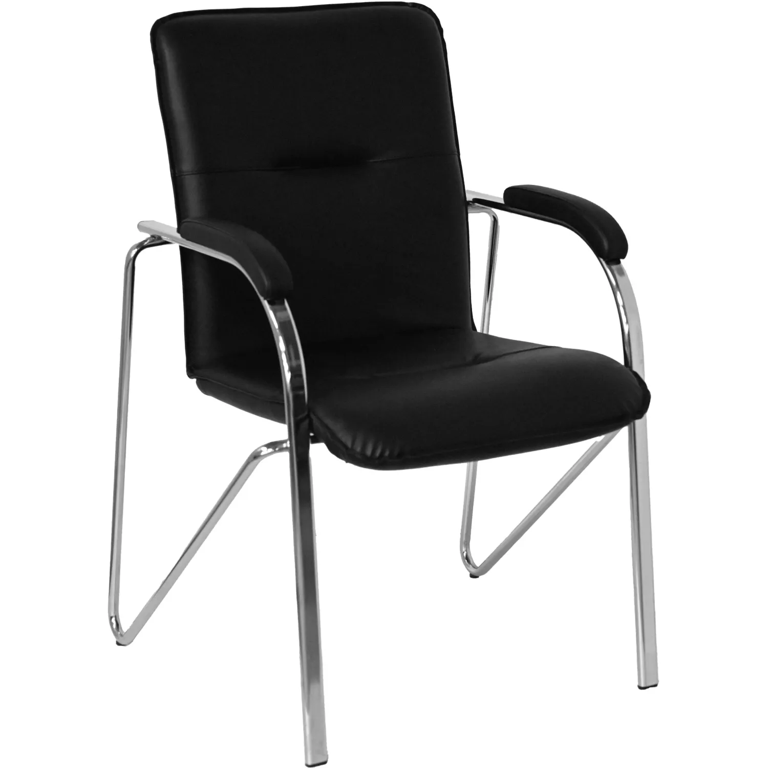 Конференц-кресло 1L5_UA_EChair SAMBA Chrome к/з черный/к/з (V-4), 2199231К