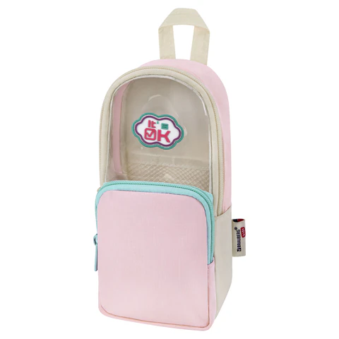 Пенал мягкий BRAUBERG KIDS, 1 отделение, с кармашком, полиэстер/ПВХ, "Backpack", 22х10х7 см, 274590