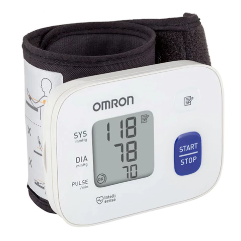 Тонометр (МЕД РегУд) OMRON RS2 (HEM-6121-RU), манжета 13,5-21,5 см, автоматический, на запястье, питание 2хААА