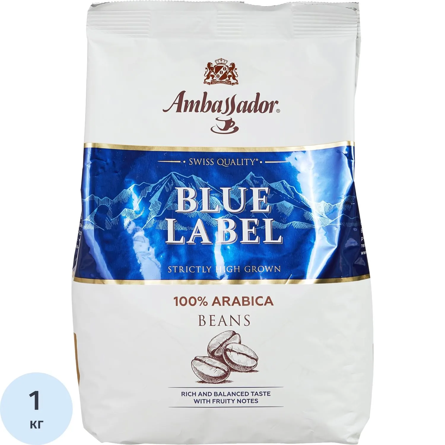 Кофе Ambassador Blue Label в зернах, 1кг, 65550К