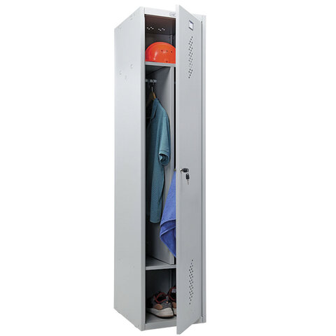 Шкаф металлический для одежды ПРАКТИК "ML/LS-11-40D", 2 отделения, 1830х400х500 мм, 23 кг, разборный, S23099403902