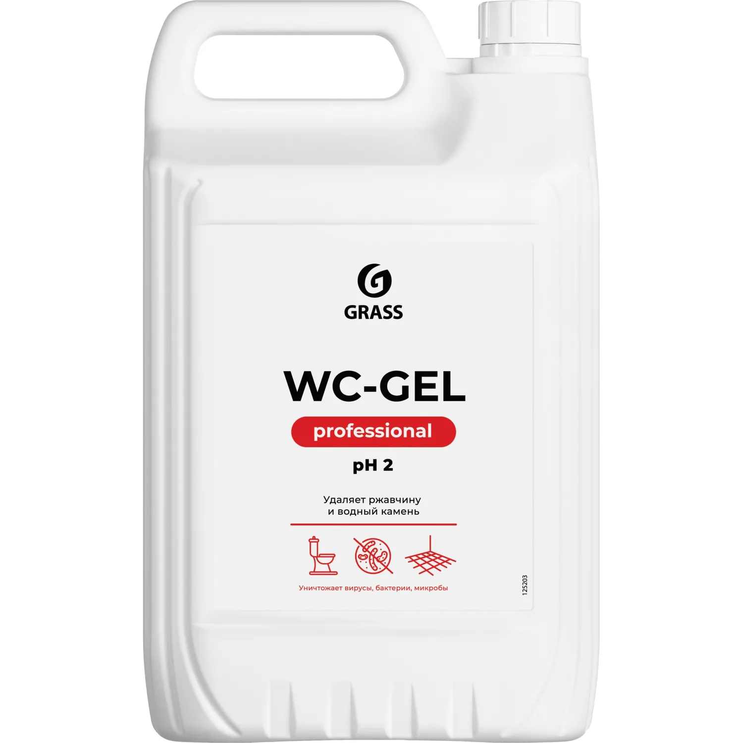 Профхим сантех кисл гель д/очистки минерал.отлож Grass/WC-GEL, 5,3кг, 905839К