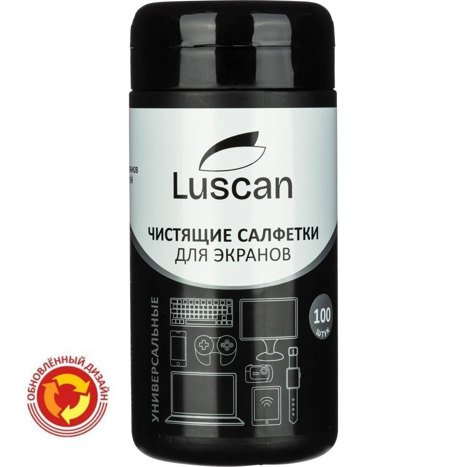 Салфетки д/экранов Luscan, туба, 100 шт, XXL, 13х20, 451873К
