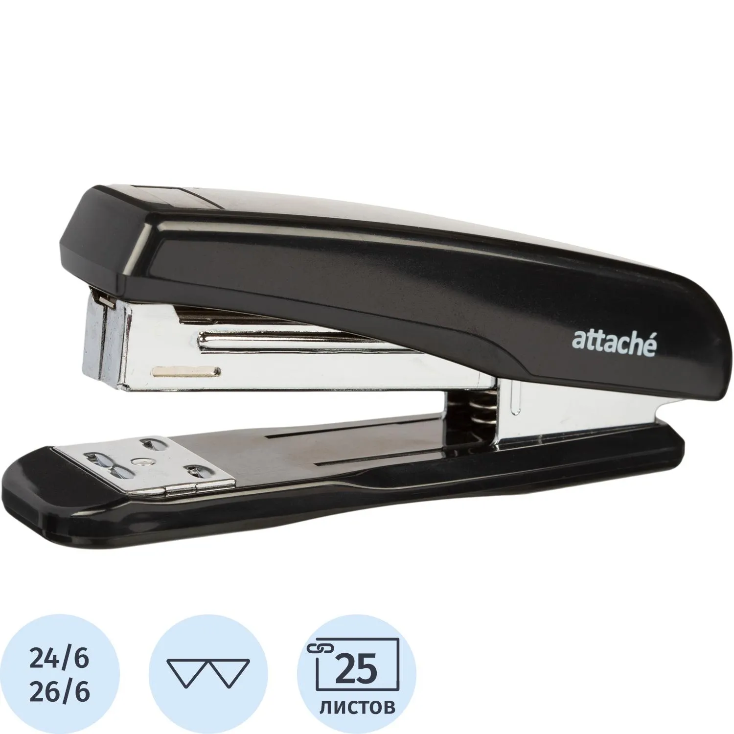 Степлер ATTACHE 8215 (N24/6&26/6) до 25 лист. черный, 159009К