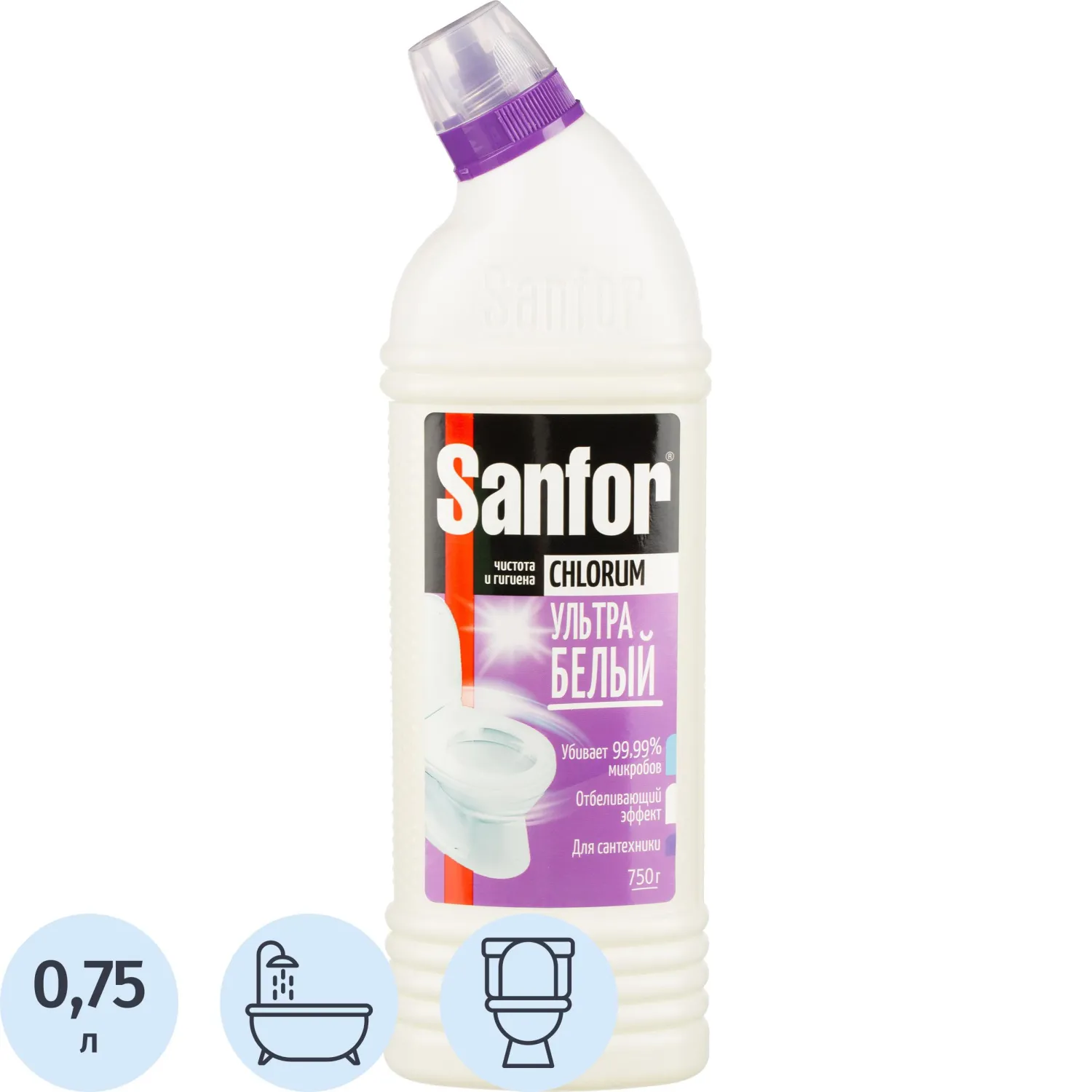 Средство для сантехники Sanfor Chlorum 750гр, 1581370К