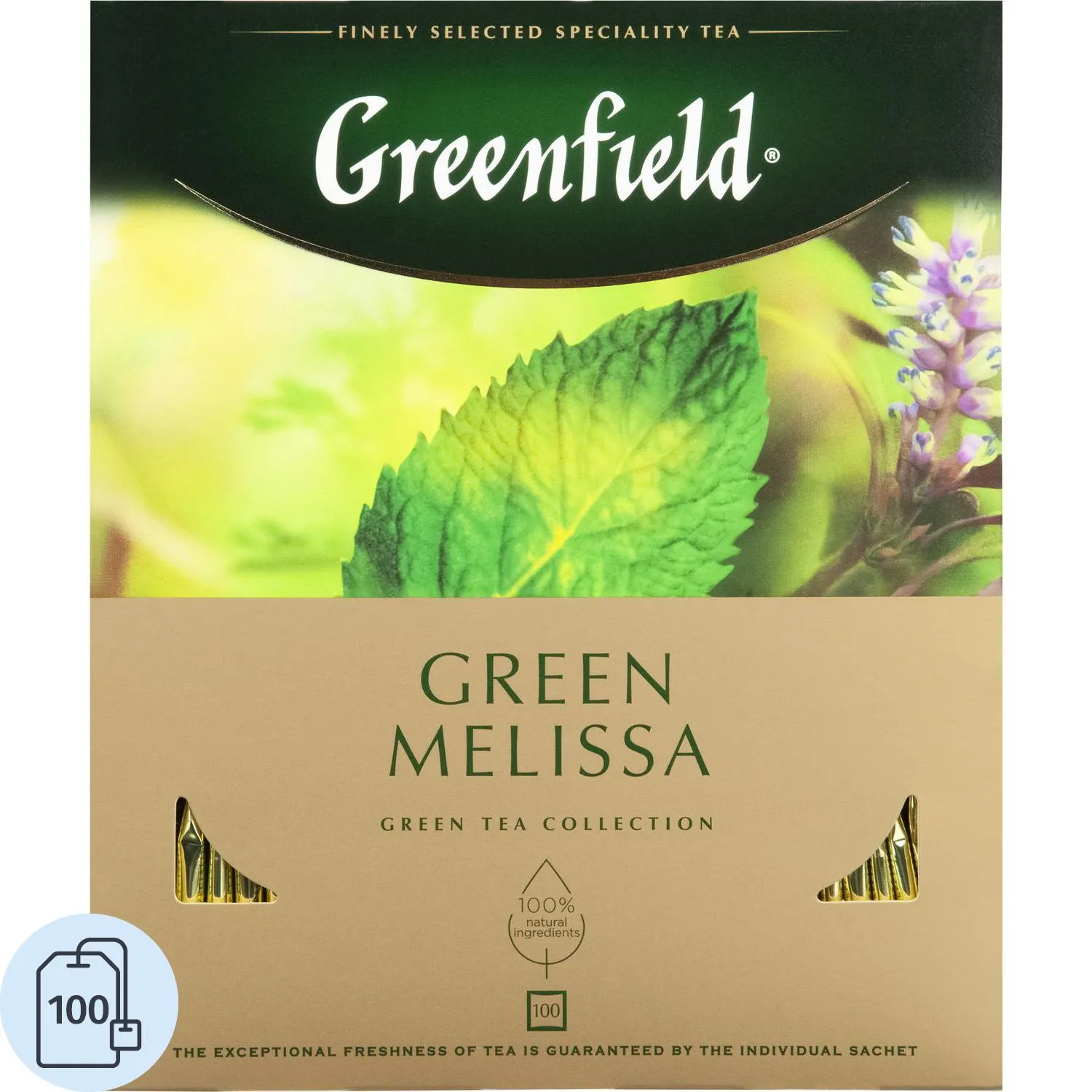 Чай Greenfield Green Melissa зеленый фольгир.100пак/уп 0879-09, 271752К
