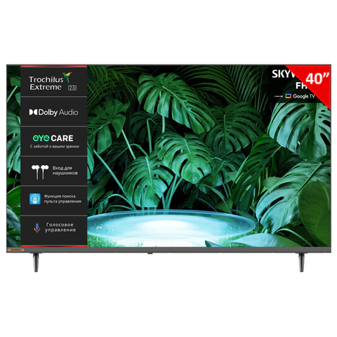 Телевизор SKYWORTH 40E55G, 40" (102 см), 1920 x 1080, LED, FULL HD, Smart TV, 60 Гц, черный