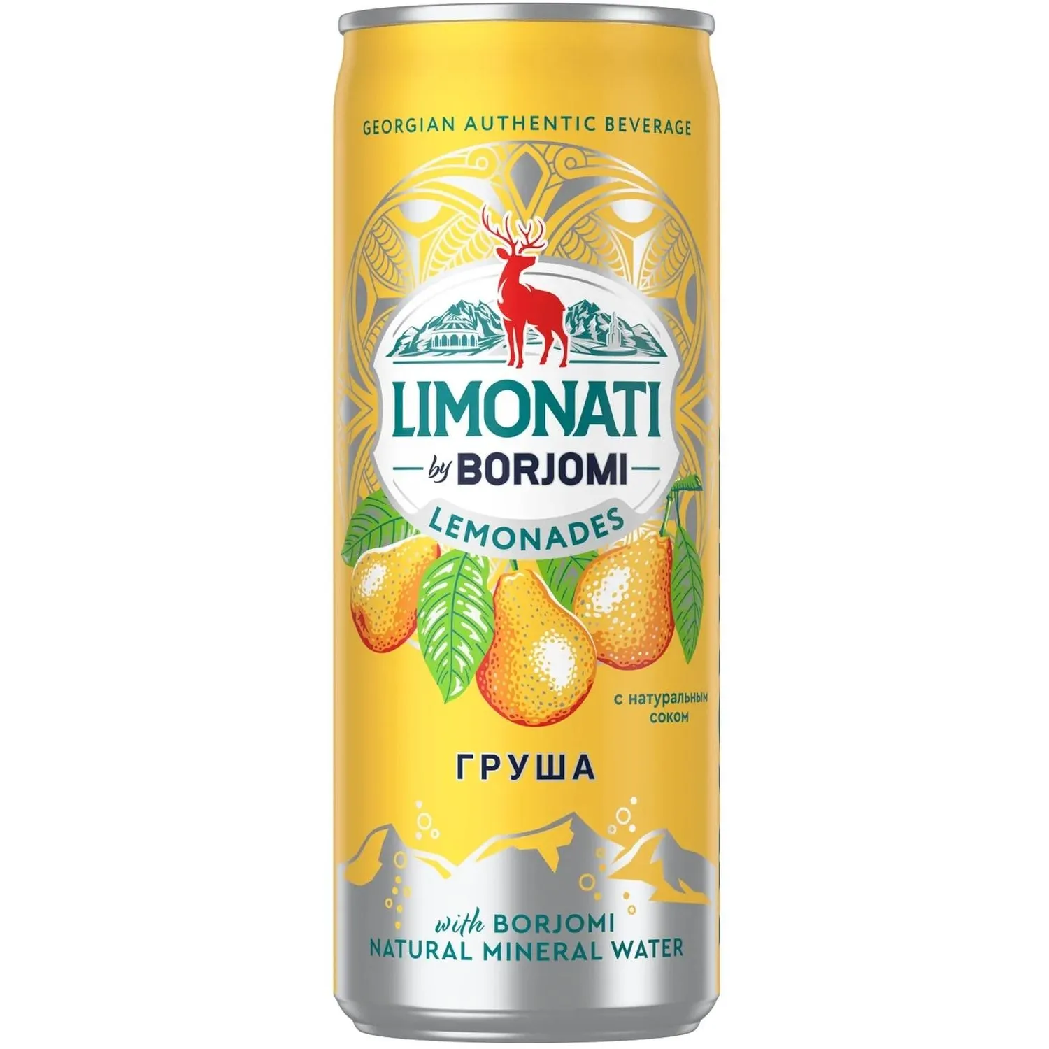Напиток Боржоми Груша, газ ж/б, 0,33л, 2092451К