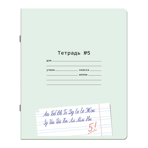 Тетрадь ПРОПИСЬ № 5 12 л. узкая линия, со справочным материалом, обложка картон, ЮНЛАНДИЯ, 404850