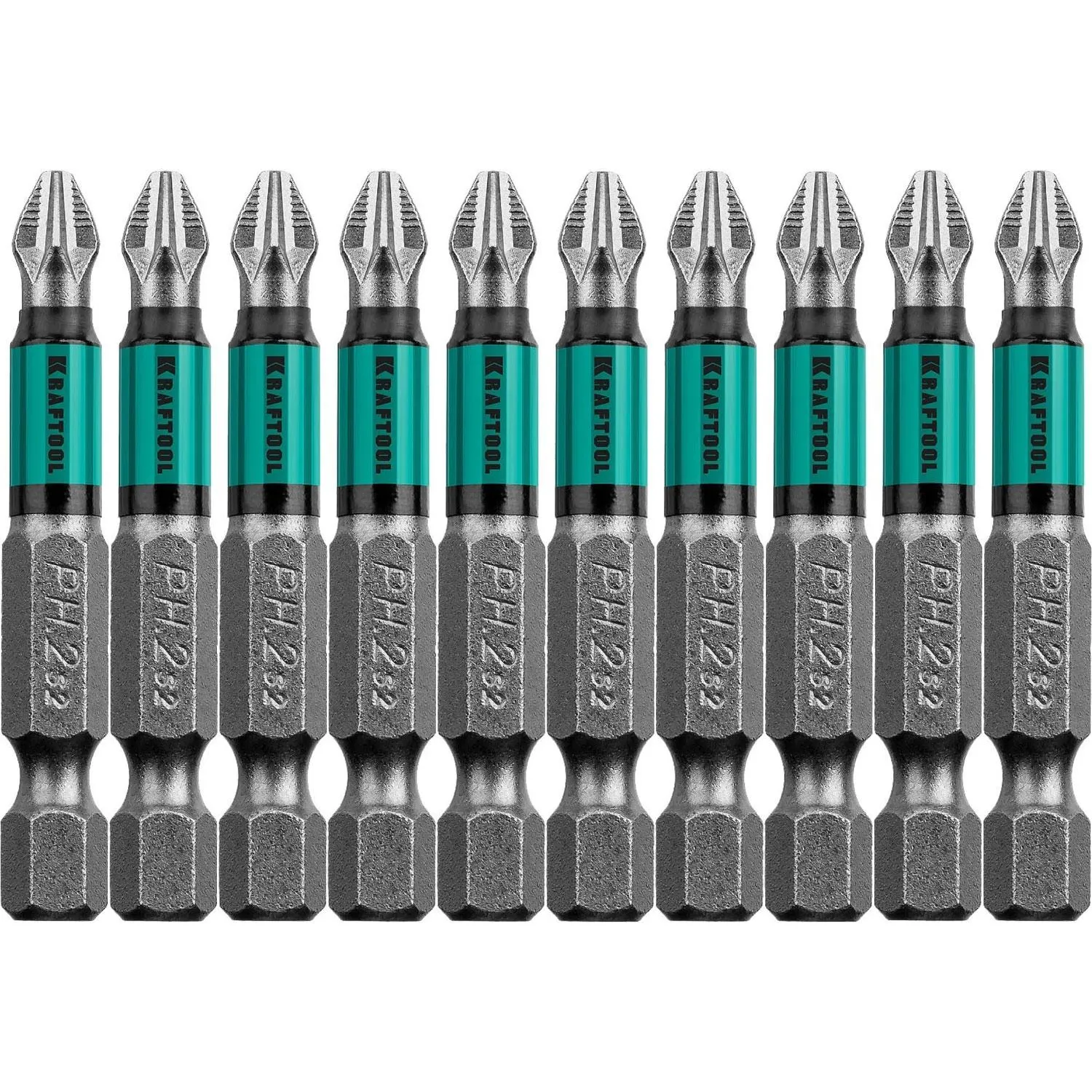 Бита KRAFTOOL Optimum Line PH2, 50 мм, тип E, 10 шт/уп (26122-2-50-10), 1711818К