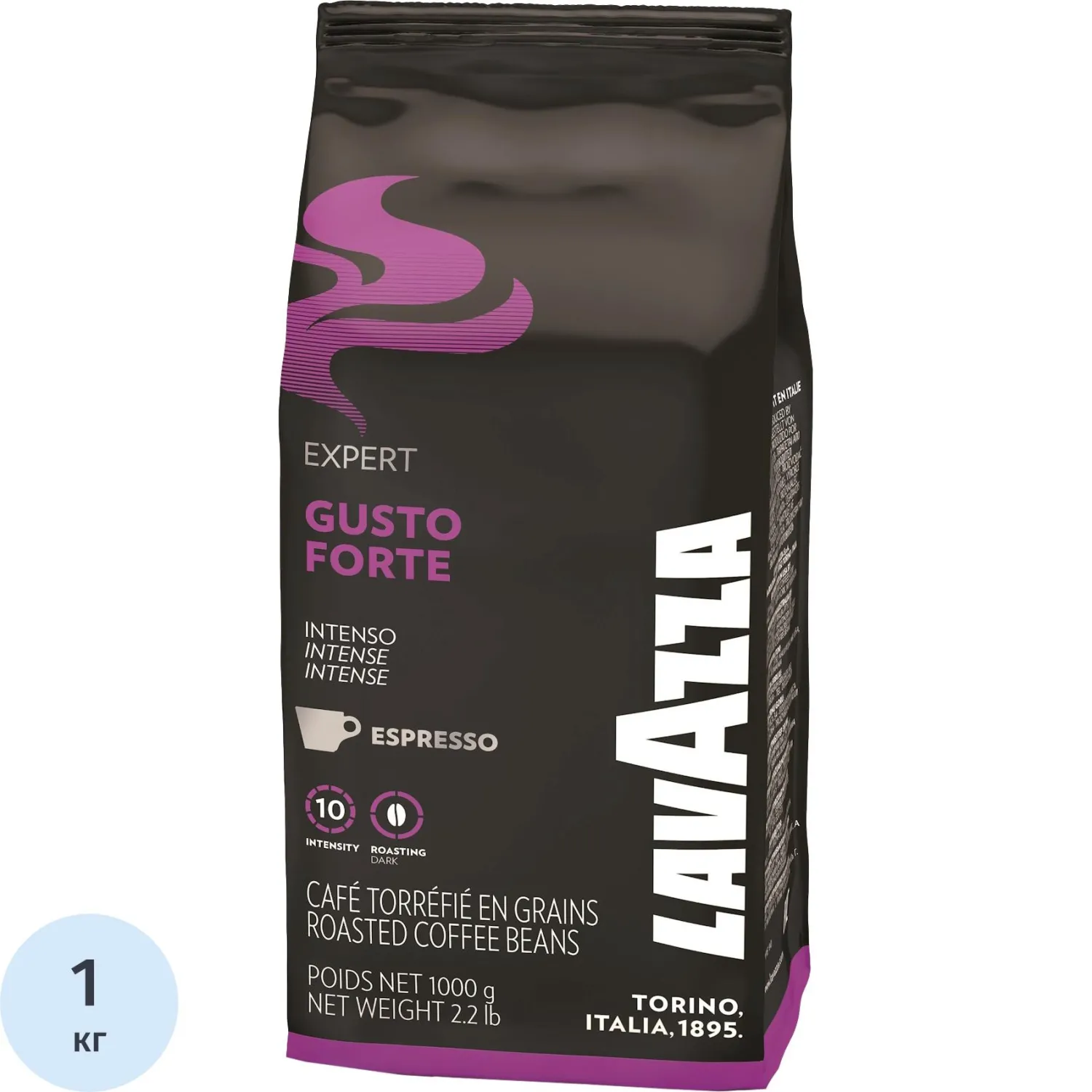 Кофе Lavazza Gusto Forte Epert в зернах, 1кг, 1024684К