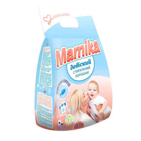 Стиральный порошок гипоаллергенный для всех типов стирки 2,4 кг MAMIKA "Детский", бесфосфатный, 595/П