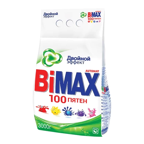 Стиральный порошок-автомат 3 кг, BIMAX "100 пятен" (Нэфис Косметикс), 502-1