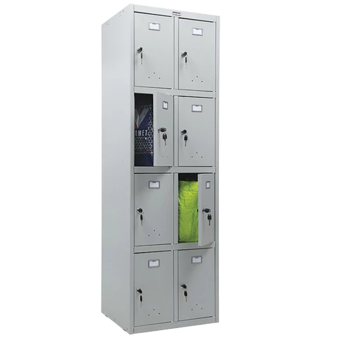 Шкаф металлический для сумок ПРАКТИК "ML/LS 24-60" восьмисекционный, 1830х600х500 мм, 33 кг, разборный, LS-24