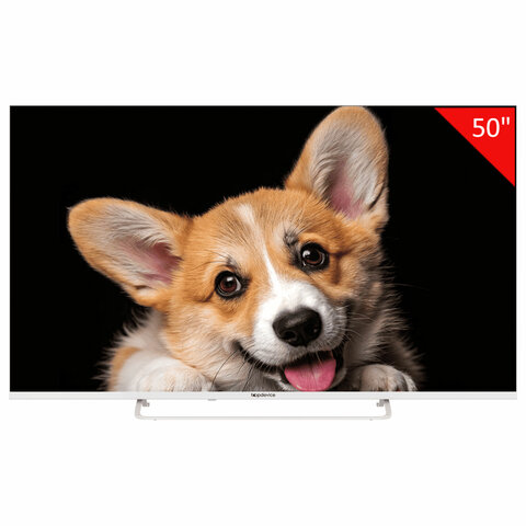 Телевизор TOPDEVICE TDTV50CS03U_WE, 50'' (126 см), 3840x2160, 4K, 16:9, YaOS, Wi-Fi, Bluetooth, белый