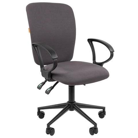Кресло офисное Chairman CH 9801, пятилучие металл, ткань, серое, 7150936