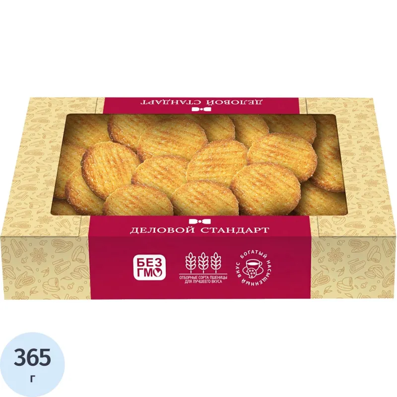 Печенье сдобное Деловой Стандарт Творожное, 365г, 1659349К