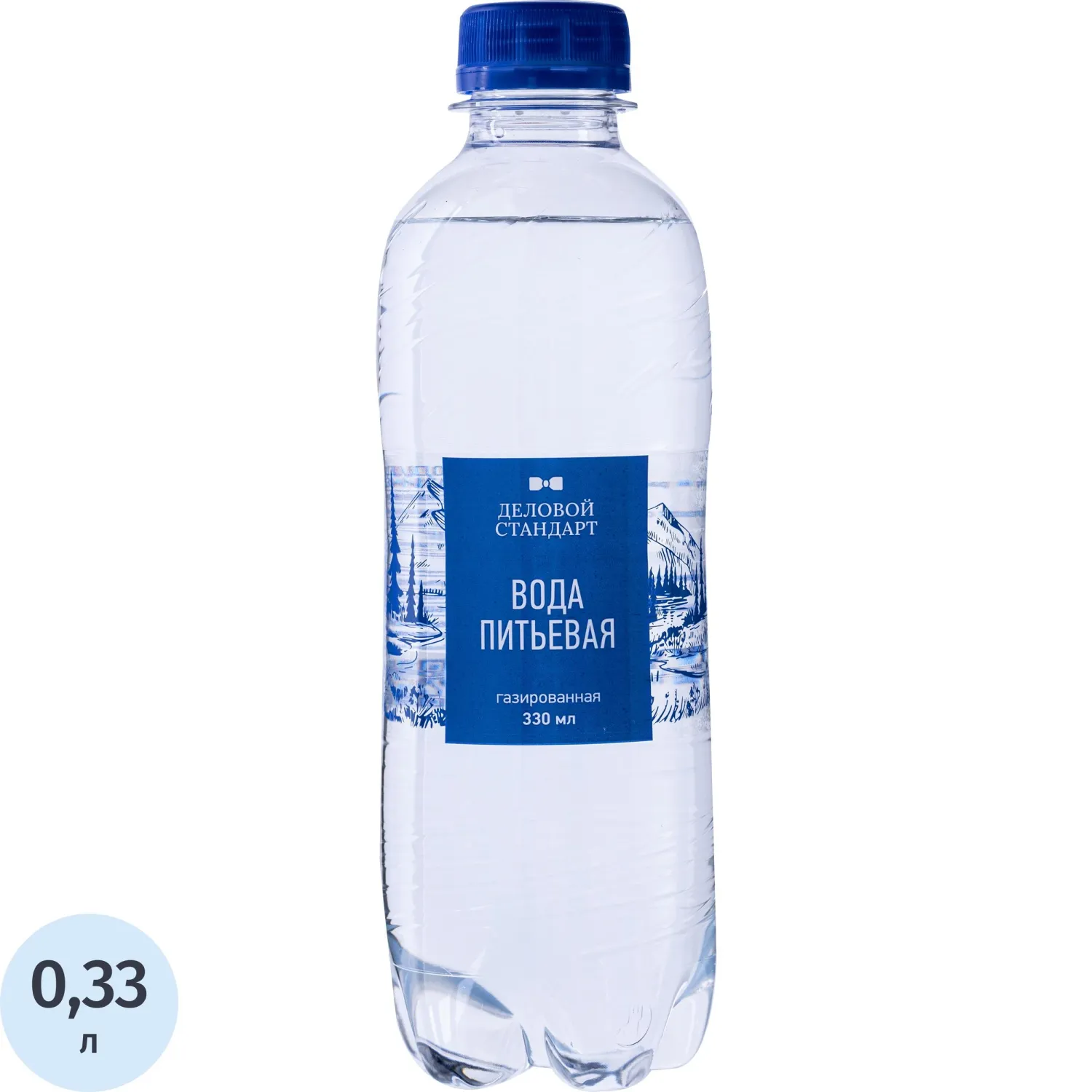 Вода питьевая Деловой Стандарт газ пэт 0,33л, 1984283К