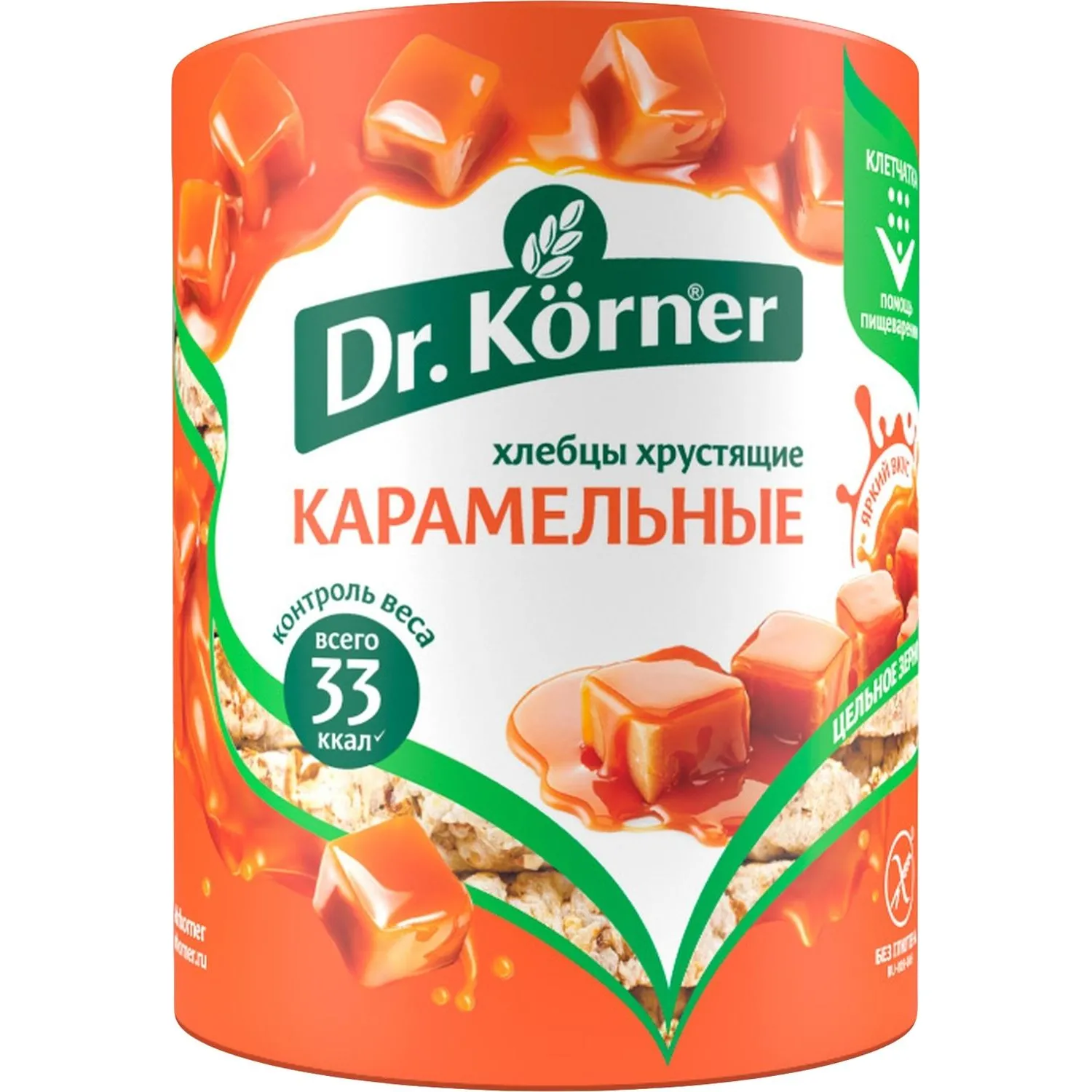 Хлебцы хрустящие Кукурузно-рисовые карамельные Dr.Korner 90 гр, 996720К