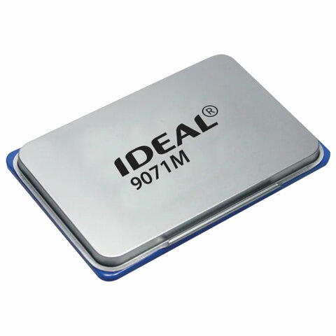 Штемпельная подушка TRODAT IDEAL 9071Мс, 90х56 мм, металлический корпус, синяя, 153125/190092